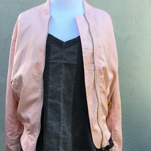 NWT F21 Blush Bomber Jacket